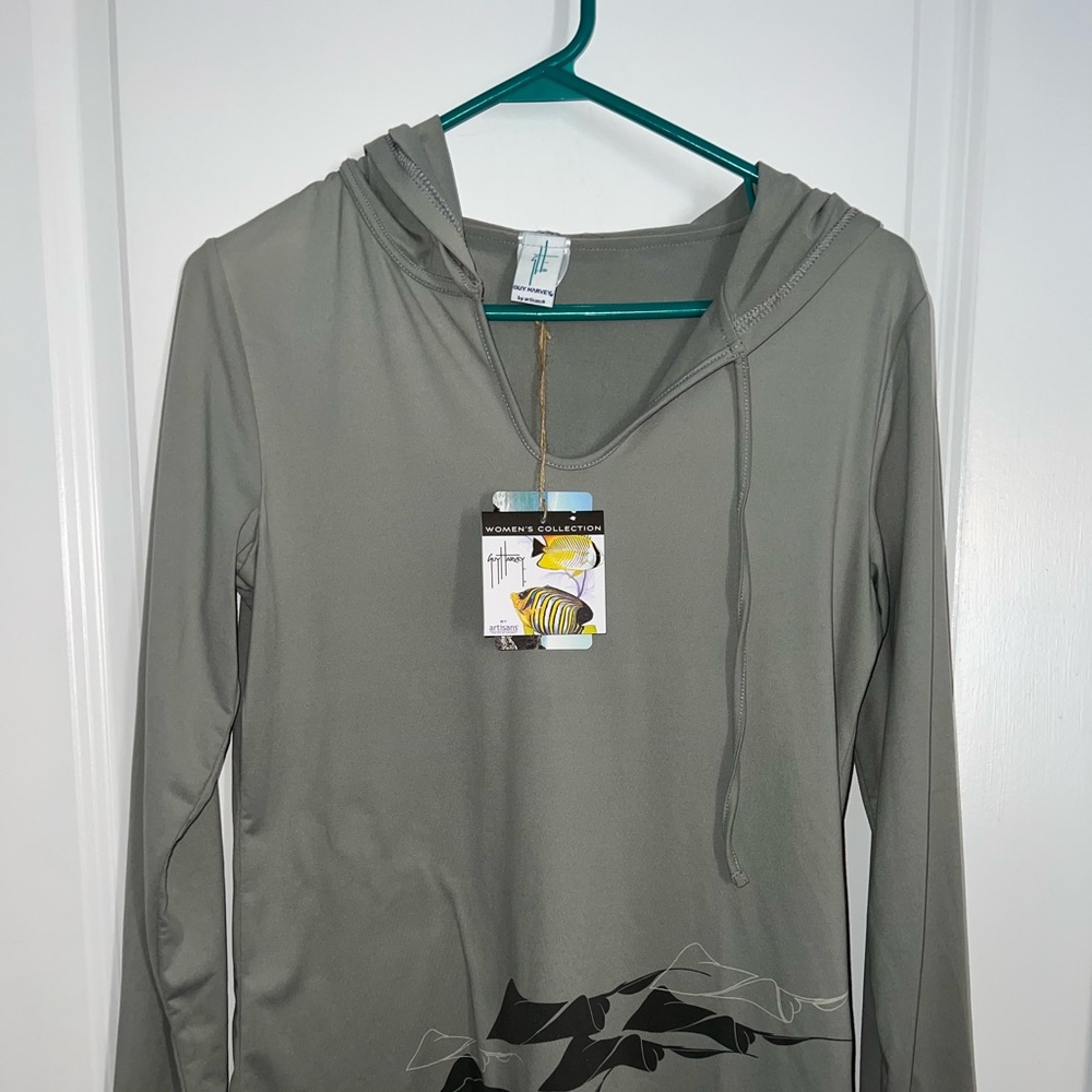 Guy Harvey Ballyhoo Hoodie Limestone, Sz S